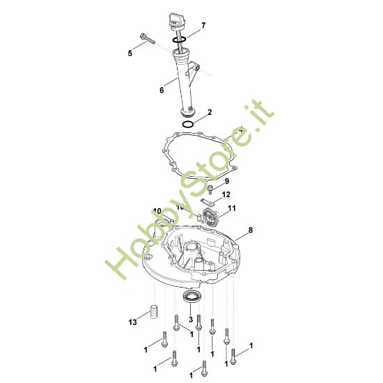 Picture of K - Sistema di lubrificazione, coppa dell'olio XT-800 (XT800-0036)